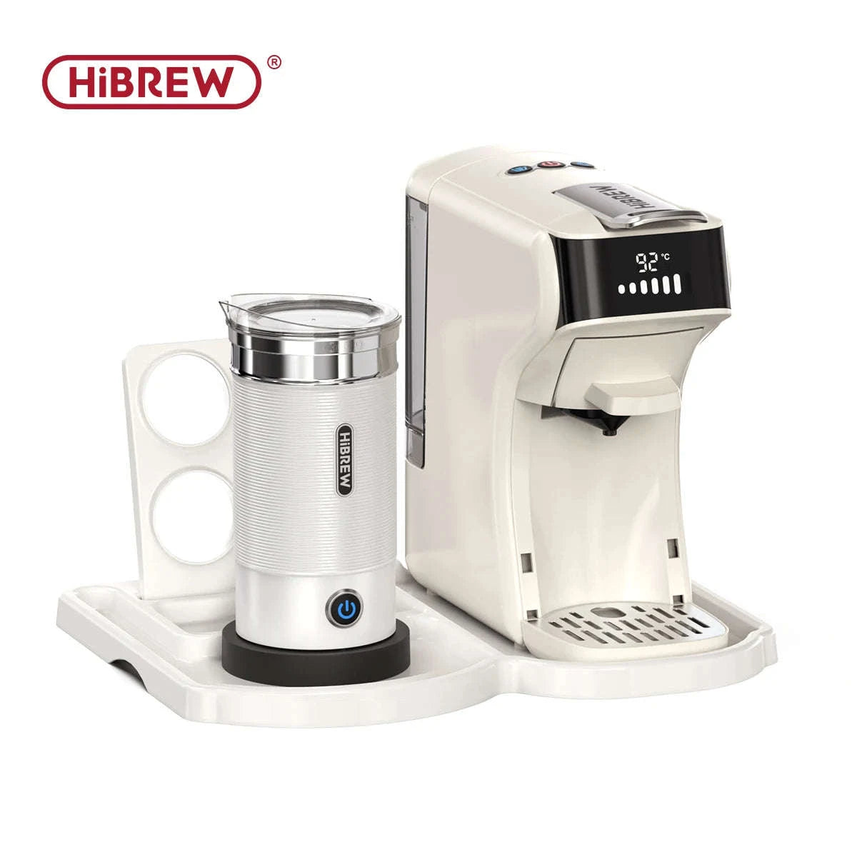 HiBREW 6‑in‑1 Capsule Coffee Machine for Hot & Cold Espresso-H1B M3A WH Tray / Saudi Arabia / UK