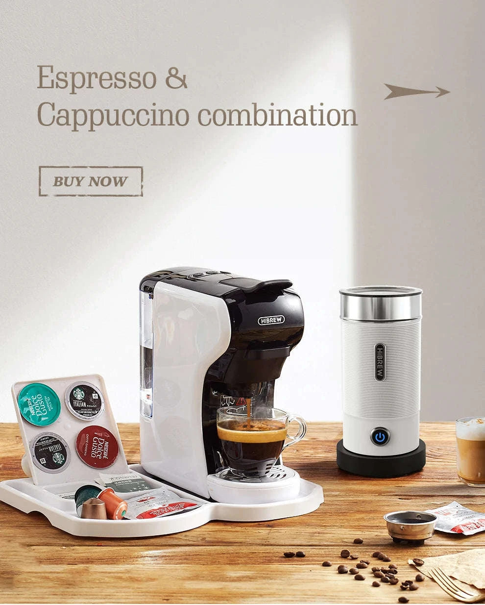 HiBREW Automatic Milk Frother and Warmer M1A-M1A WH / EU
