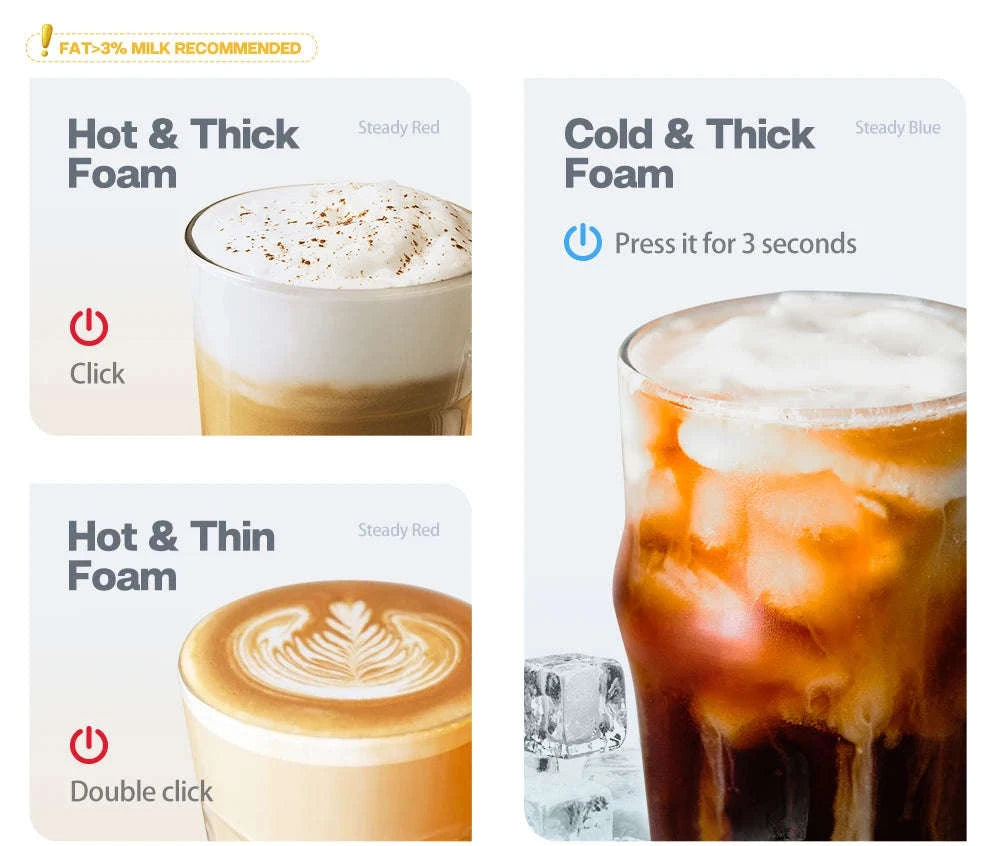 HiBREW Automatic Milk Frother and Warmer M1A-M1A WH / EU
