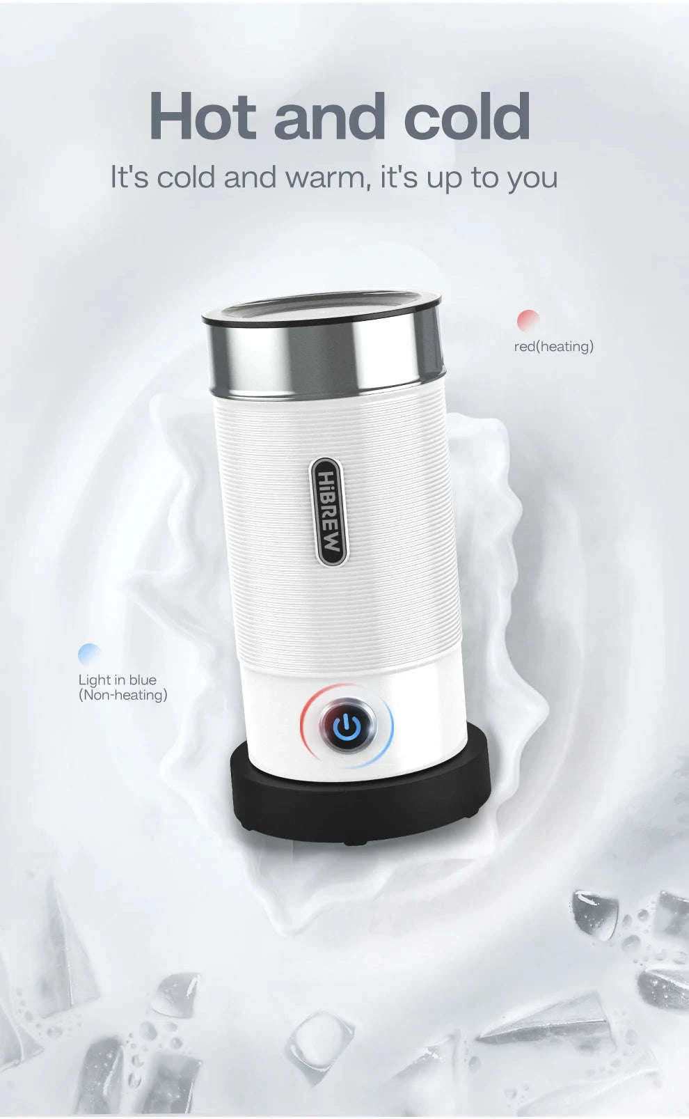 HiBREW Automatic Milk Frother and Warmer M1A-M1A WH / EU
