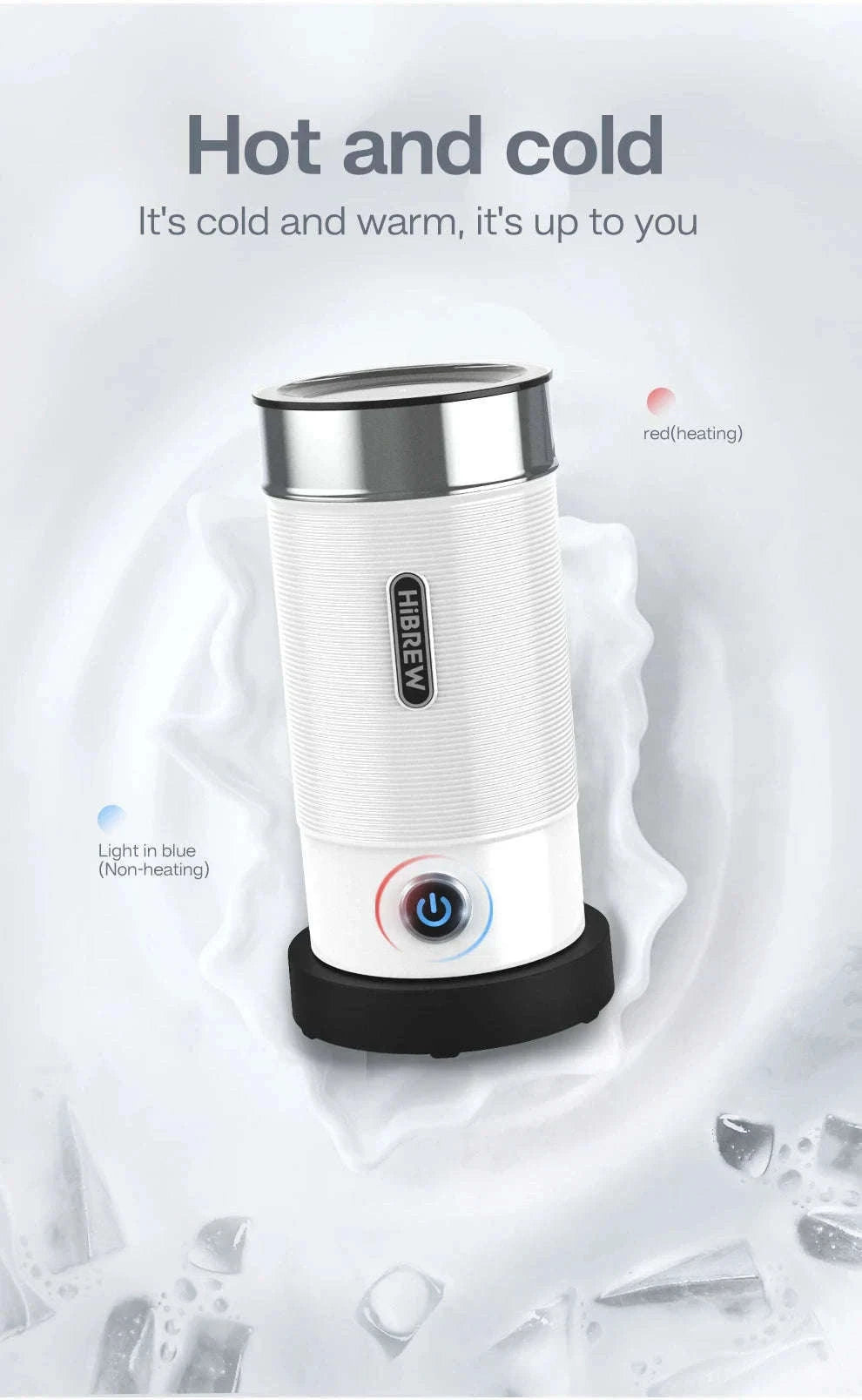 HiBREW Automatic Milk Frother and Warmer M1A-M1A WH / EU
