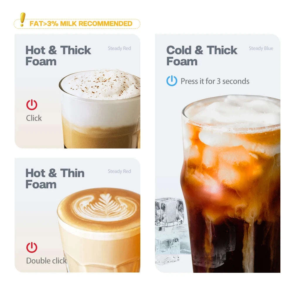 HiBREW Automatic Milk Frother and Warmer M1A-M1A WH / EU