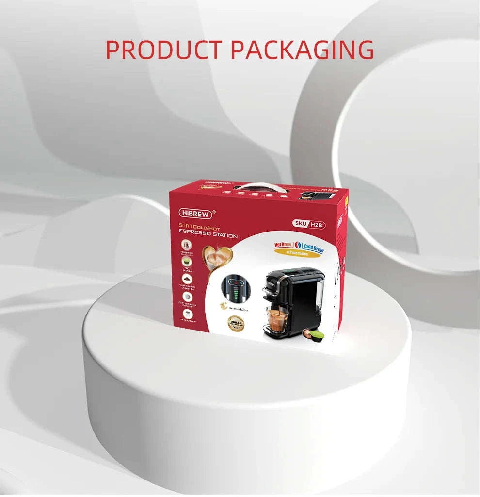 HiBREW Multiple Capsule Coffee Machine 5‑in‑1 Hot & Cold Brewing-H2B BK / spain / UK