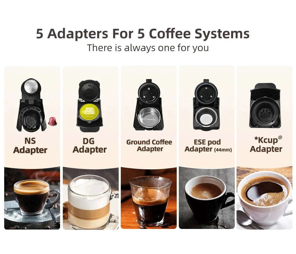 HiBREW Multiple Capsule Coffee Machine 5‑in‑1 Hot & Cold Brewing-H2B BK / spain / UK