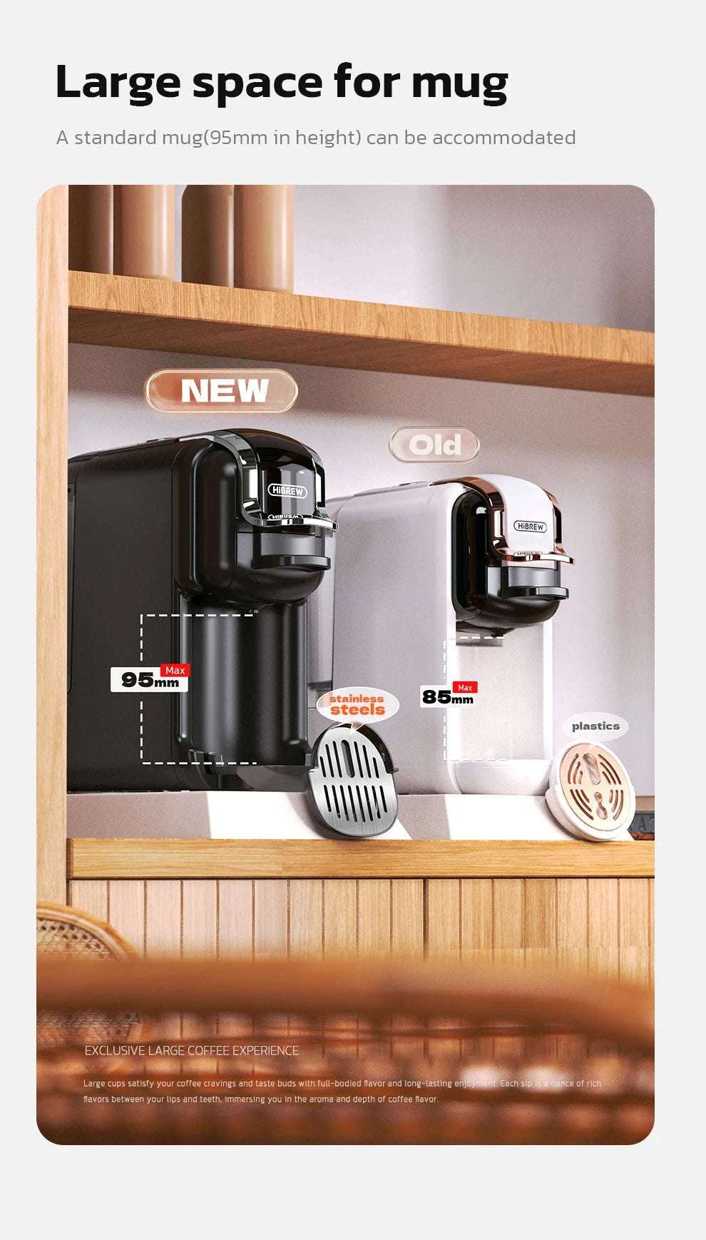 HiBREW Multiple Capsule Coffee Machine 5‑in‑1 Hot & Cold Brewing-H2B BK / spain / UK