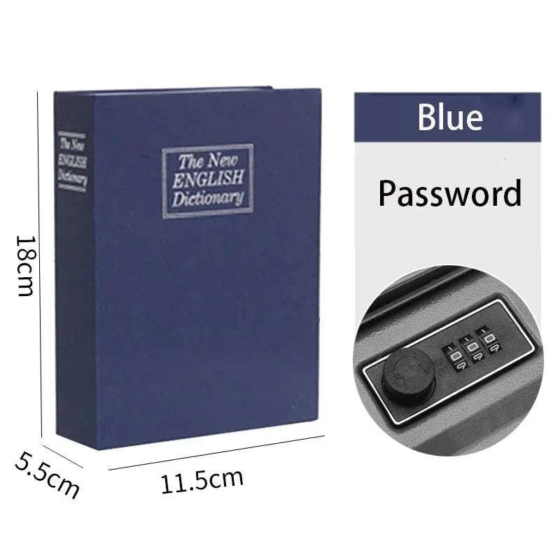 Hidden Book Safe Box with Lock for Cash, Keys & Valuables-Monroe-Password