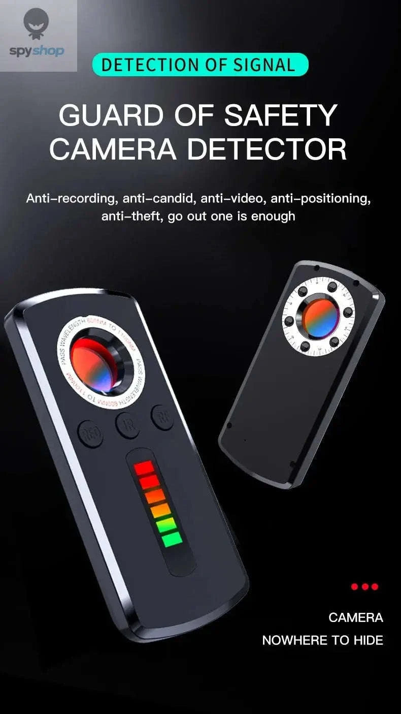 Hidden Camera Detector – Advanced RF Finder for Personal Privacy Protection-black