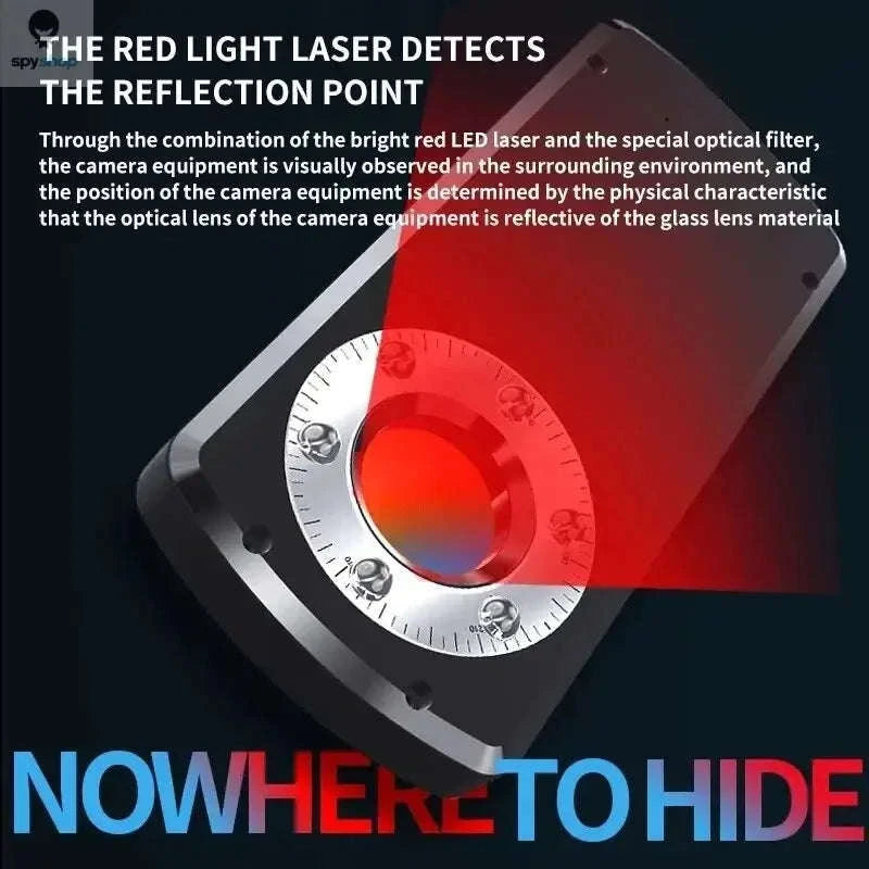 Hidden Camera Detector – Advanced RF Finder for Personal Privacy Protection-black
