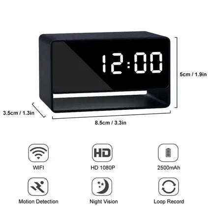 Hidden IP Camera Desk Clock with Remote Viewing-Default Title