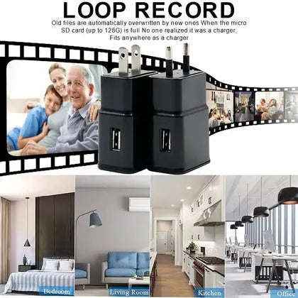 Hidden IP WiFi Camera USB Charger with Remote Viewing-Default Title
