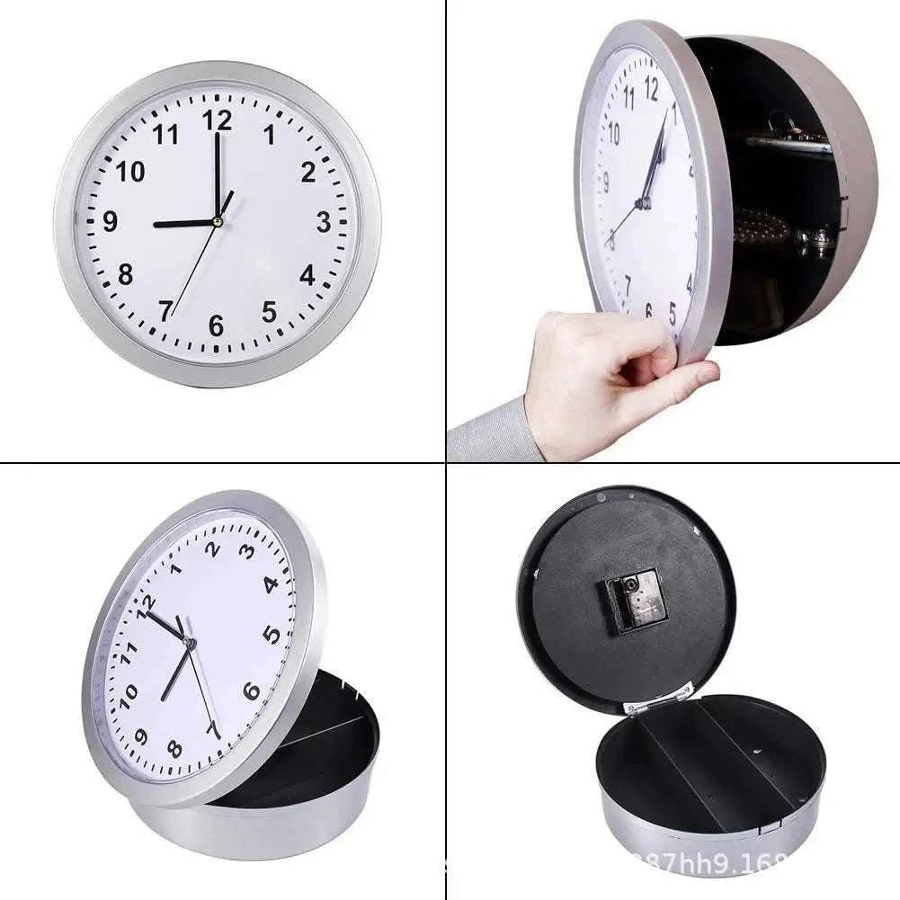 Hidden Wall Clock Safe with Secret Storage for Cash & Valuables-