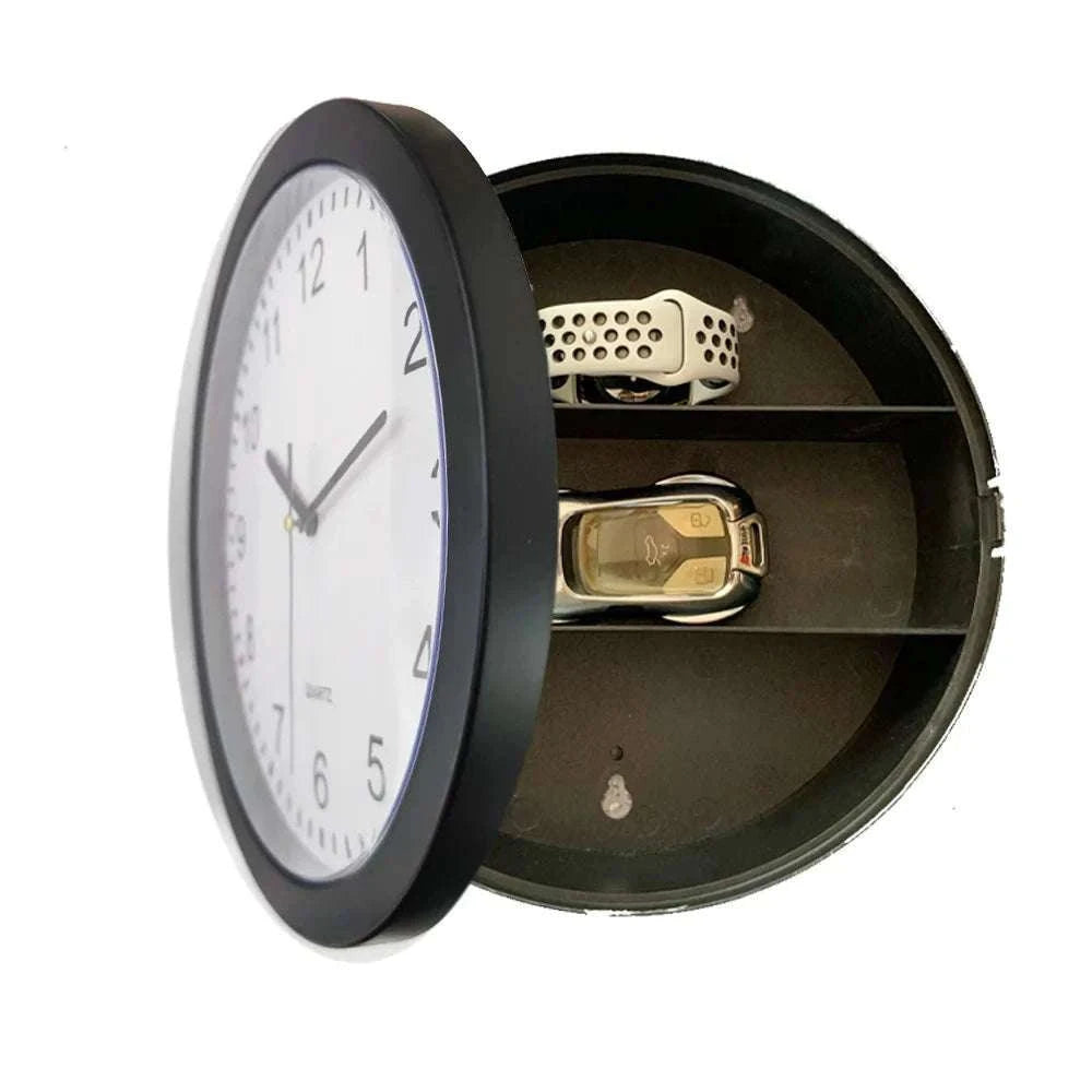 Hidden Wall Clock Safe with Secret Storage for Cash & Valuables-Vintage Gold