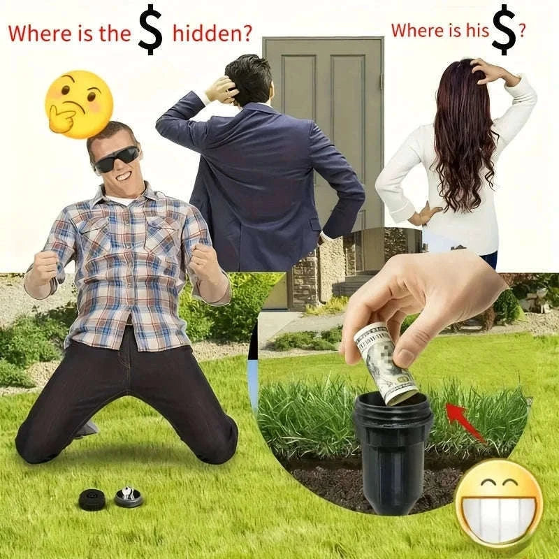 Hidden Watering Can Key Safe for Garden Outdoor Security Storage-black