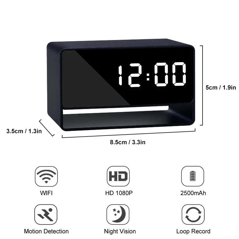 Hidden WiFi Alarm Clock Camera 1080P HD Discreet DVR-Only Camera / CHINA