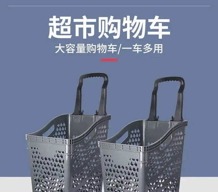 High Back Shopping Trolley Basket-10 high-backed baske