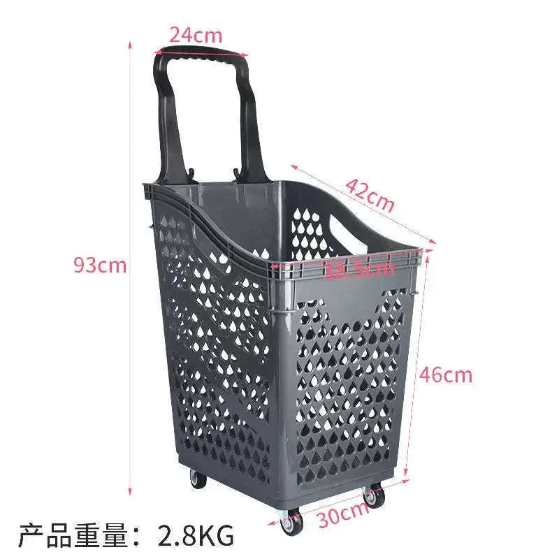 High Back Shopping Trolley Basket-10 high-backed baske