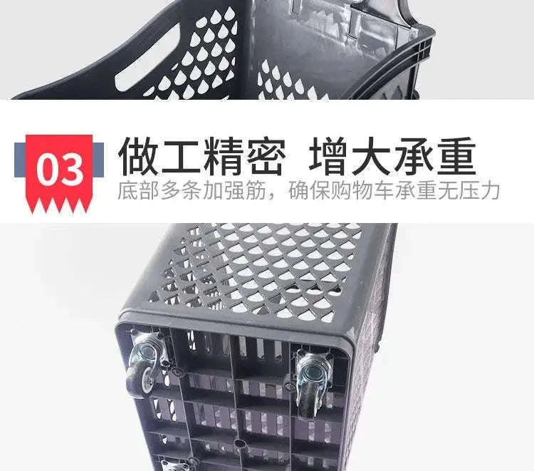 High Back Shopping Trolley Basket-10 high-backed baske