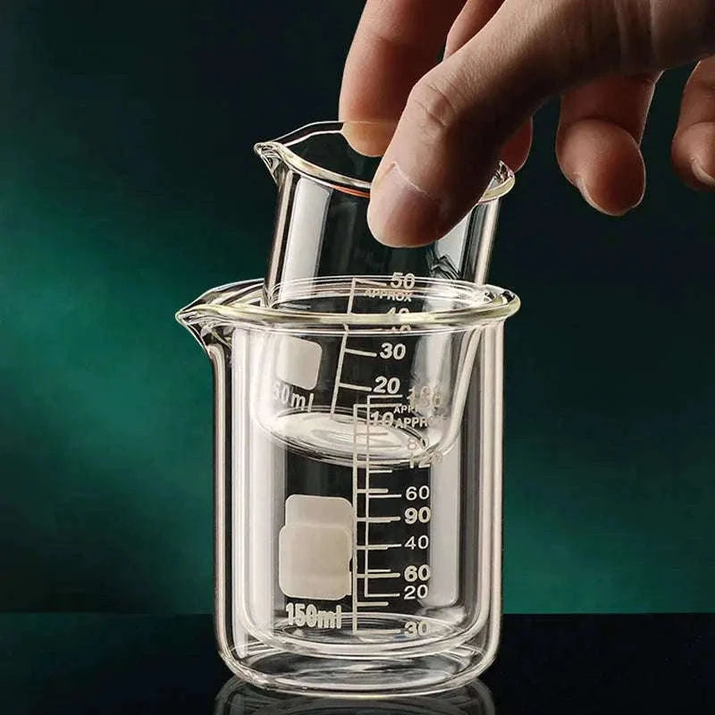 High Borosilicate Glass Measuring Cup for Cooking and Lab Use-50ml