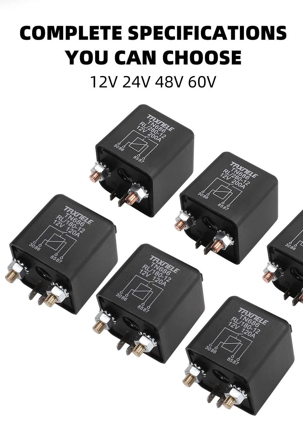 High Current Automotive Start Relay 100A–200A-24V / 200A
