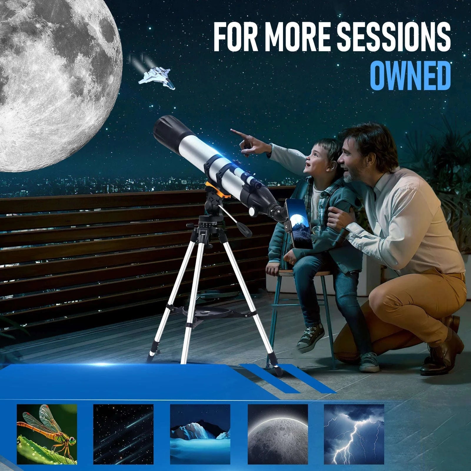 High-Definition Astronomical Telescope with Finderscope and Phone Mount-Telescope / GERMANY