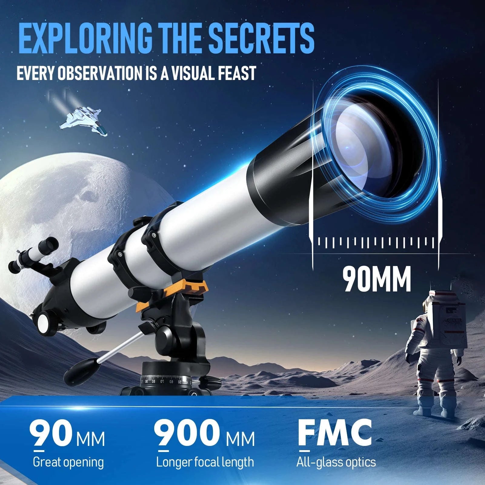 High-Definition Astronomical Telescope with Finderscope and Phone Mount-Telescope / GERMANY