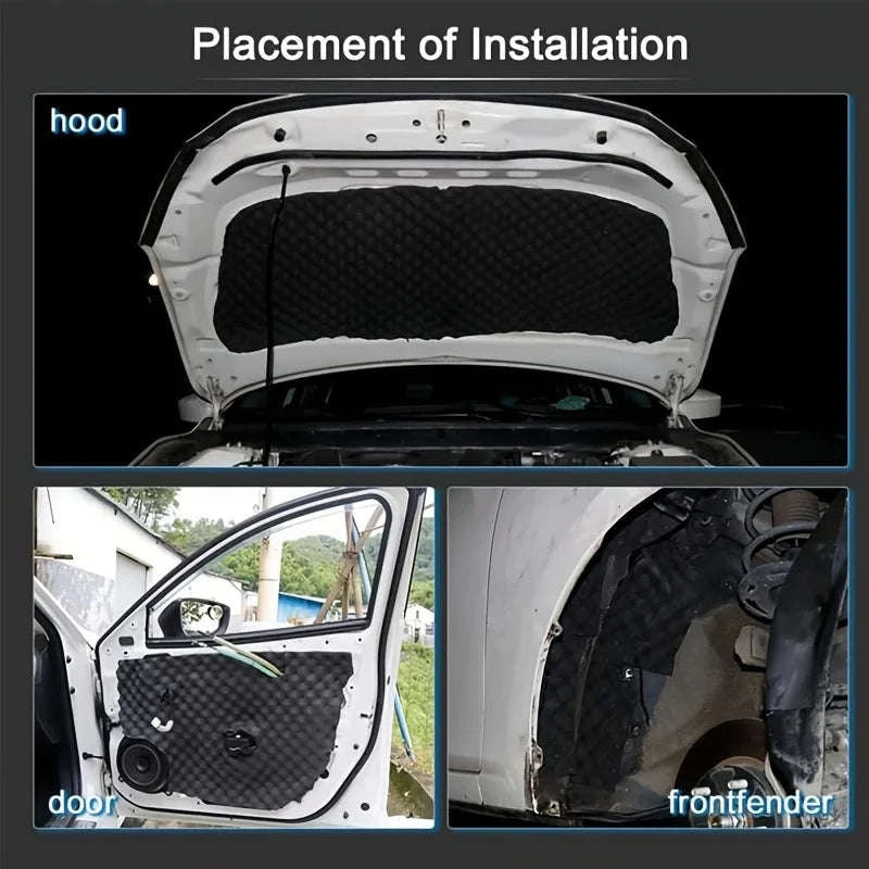 High-Density Self-Adhesive Soundproofing Insulation Cotton Panels-4PCS-200x50x2cm