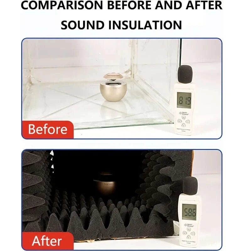 High-Density Self-Adhesive Soundproofing Insulation Cotton Panels-4PCS-200x50x2cm