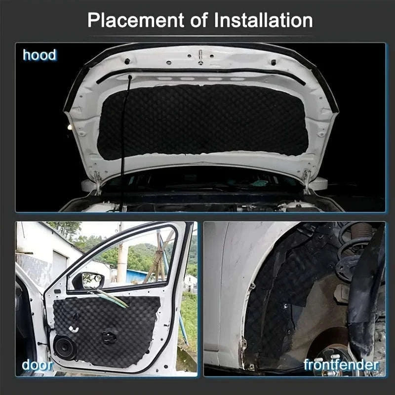 High-Density Self-Adhesive Soundproofing Insulation Cotton Panels-4PCS-200x50x2cm