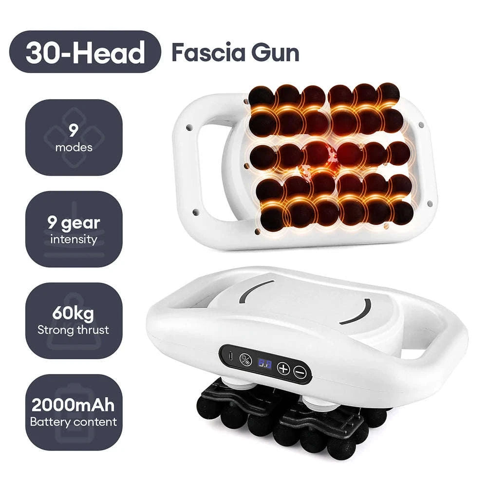 High-Frequency Massage Gun – 22-Head Percussion Device-White