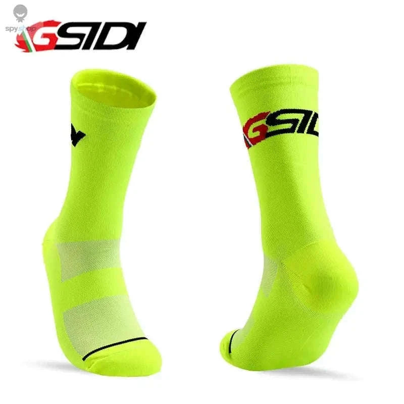 High Performance Cycling Compression Socks for Support and Comfort-vertical dark blue