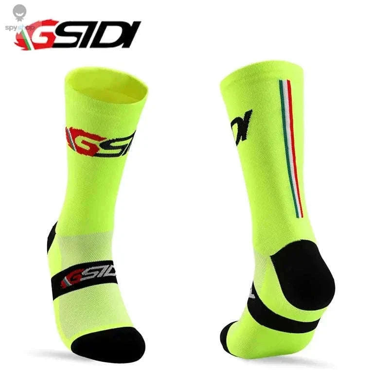 High Performance Cycling Compression Socks for Support and Comfort-vertical dark blue