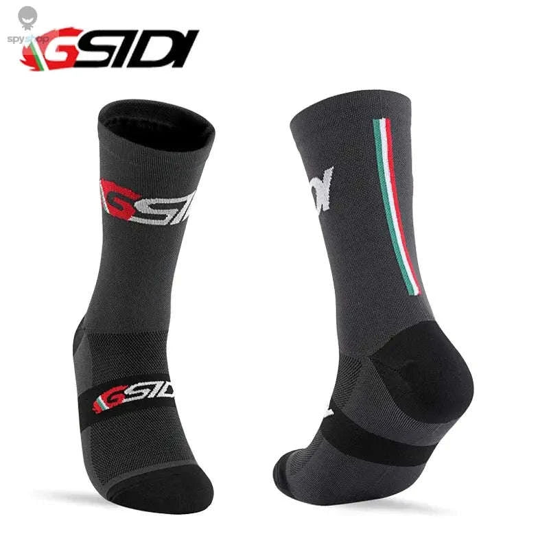 High Performance Cycling Compression Socks-vertical dark blue