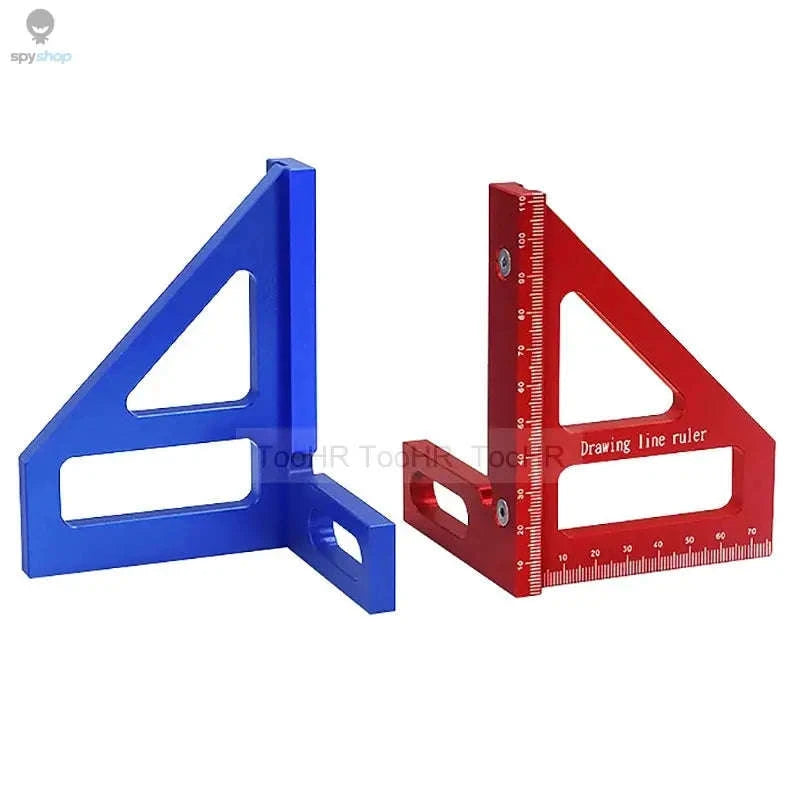 High-Precision Aluminum Alloy Miter Triangle Ruler-Red