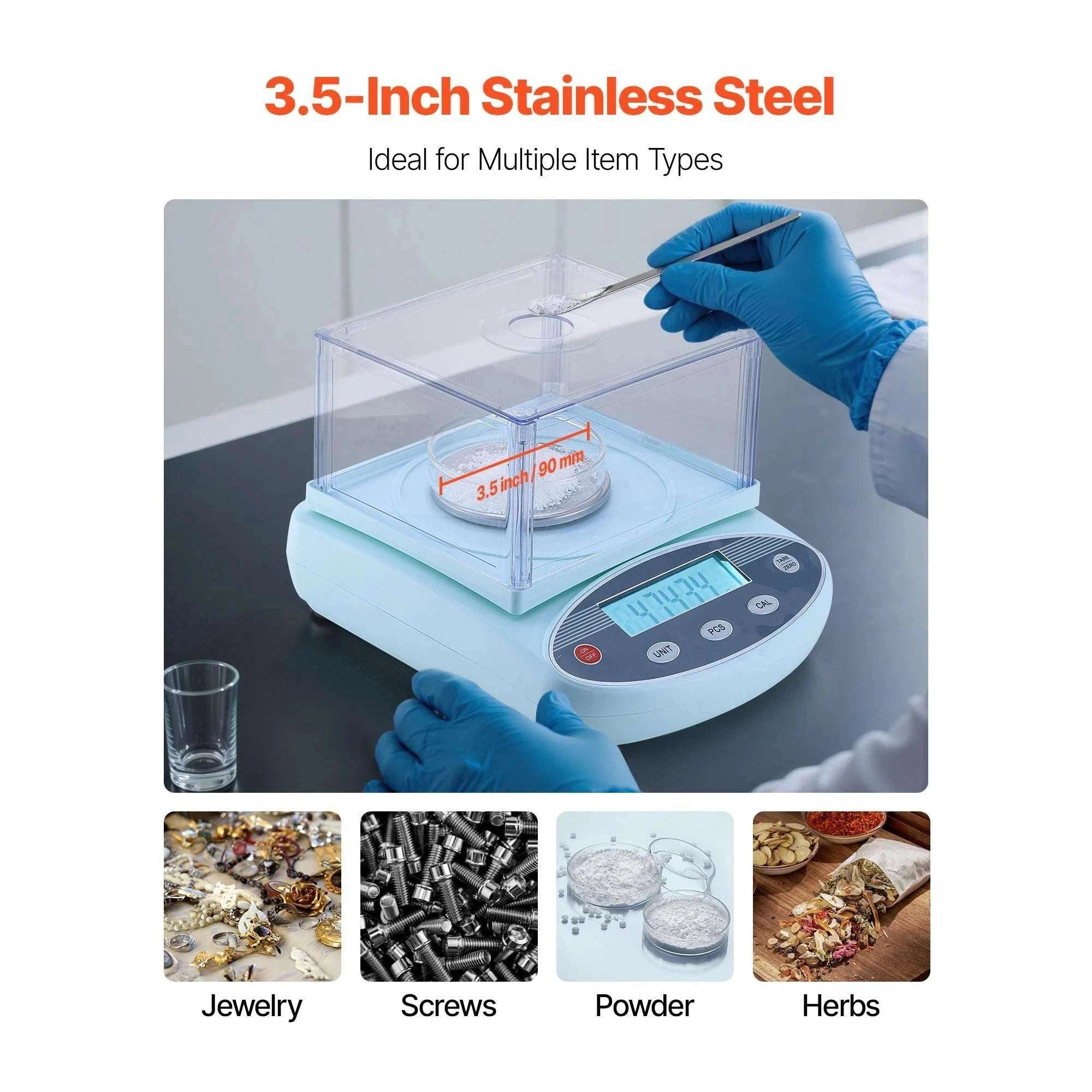 High Precision Analytical Balance 0.001g with Draft Shield-200g / United States