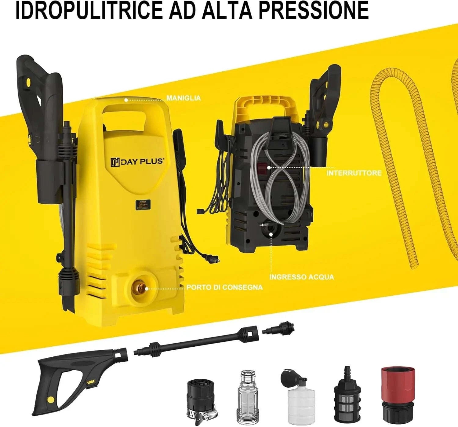 High Pressure Washer with 3‑in‑1 Power Jet Nozzle-United States