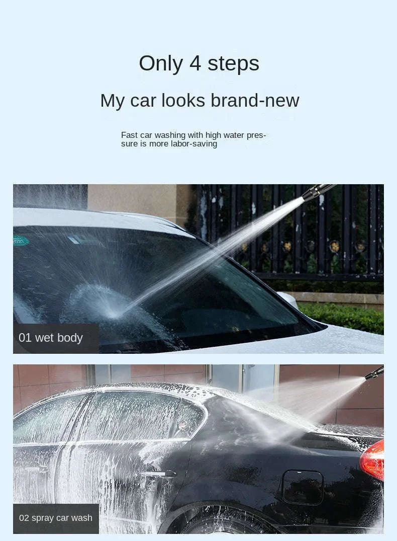 High-Pressure Water Gun for Car Washing and Home Cleaning-plastic body-Bset