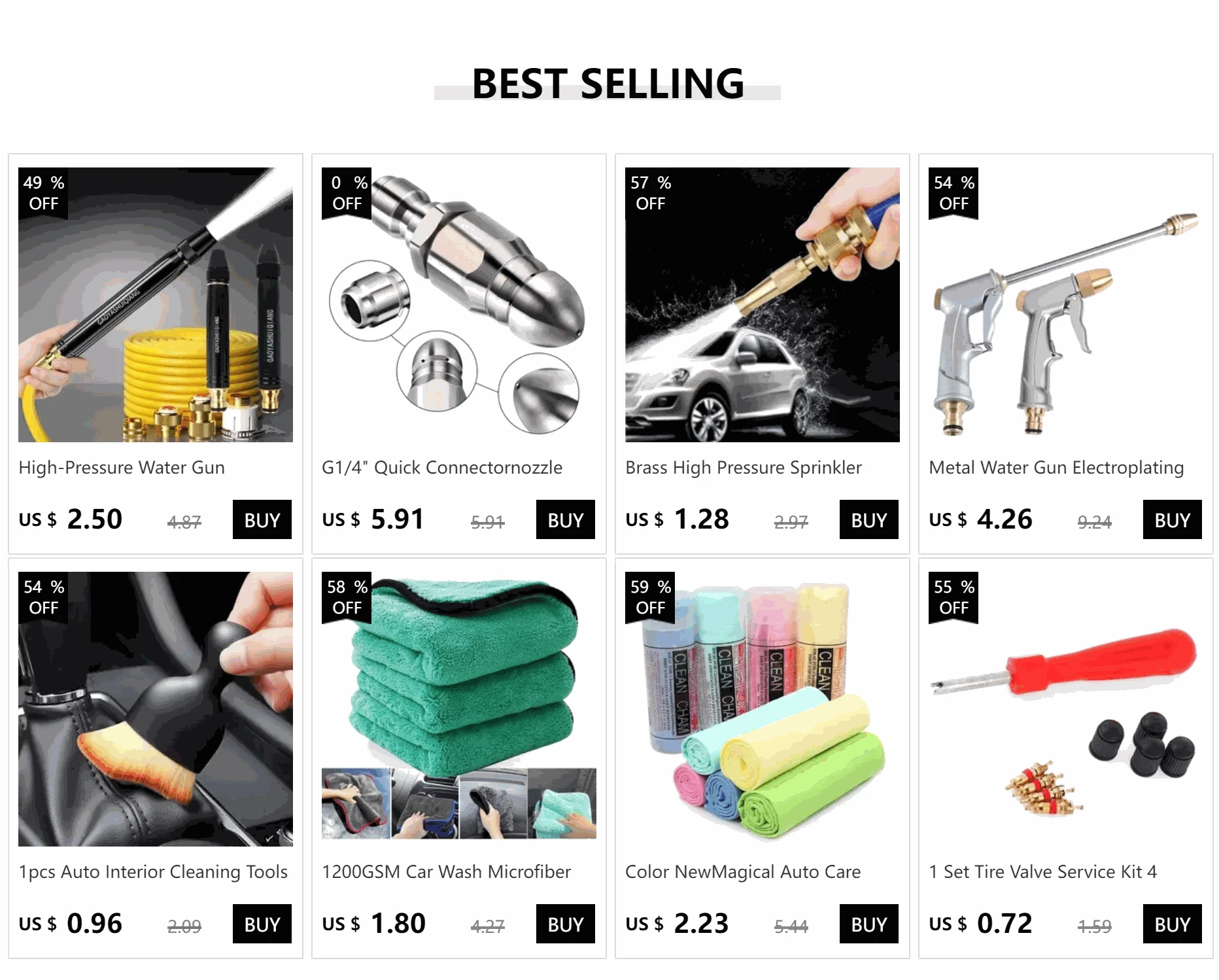 High-Pressure Water Gun for Car Washing and Home Cleaning-plastic body-Bset