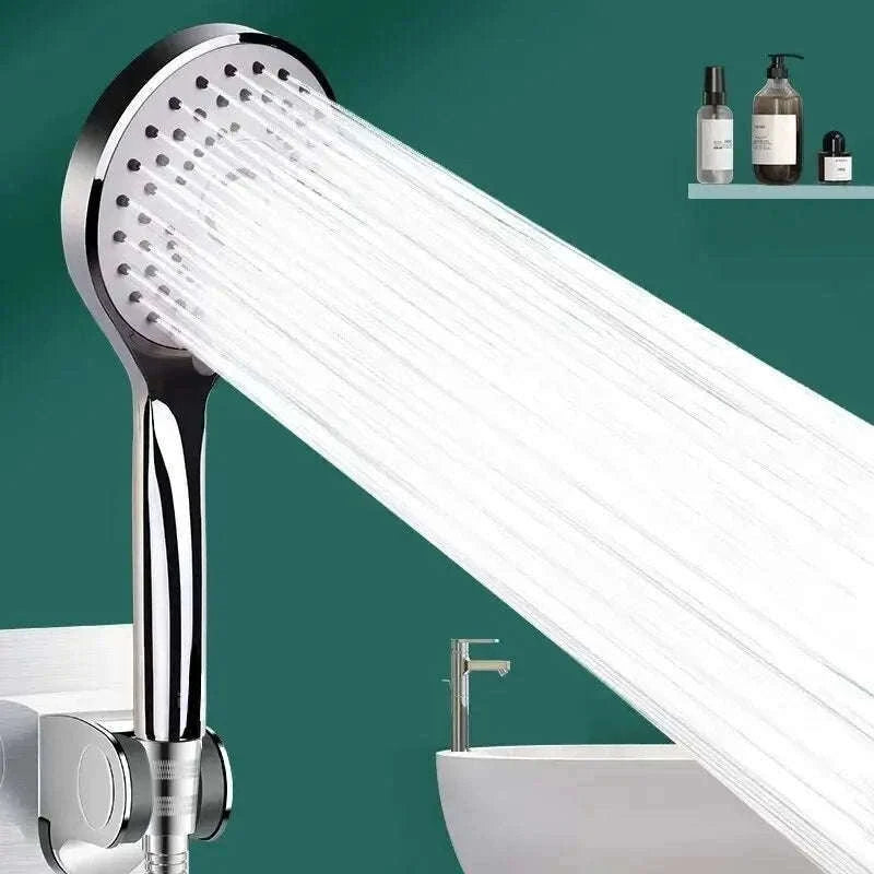 High Pressurized Hand Shower Head with 5 Spray Modes-shower set
