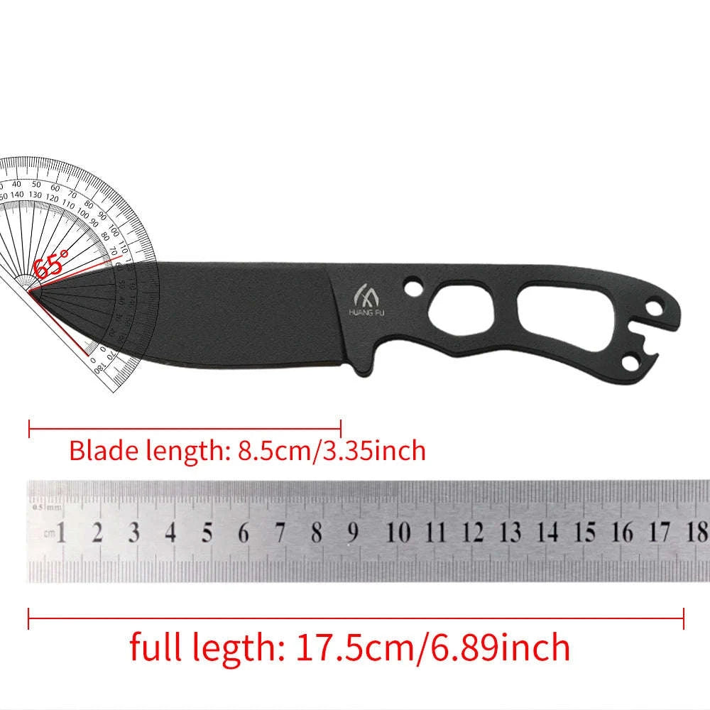 High Quality Multifunctional Outdoor Survival Knife-black / Italy