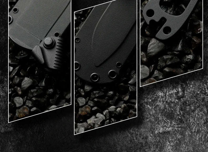 High Quality Multifunctional Outdoor Survival Knife-black / Italy