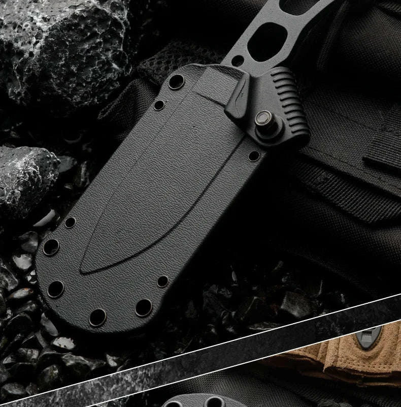 High Quality Multifunctional Outdoor Survival Knife-black / Italy