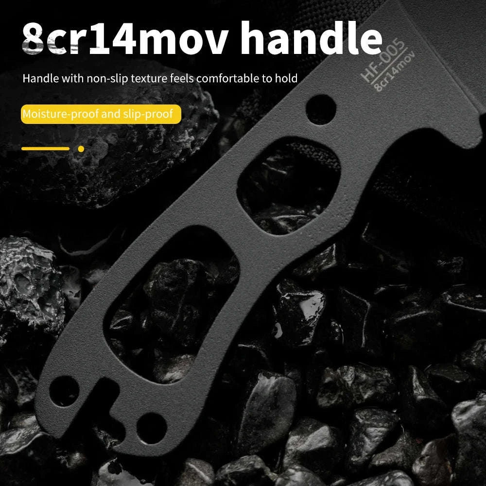 High Quality Multifunctional Outdoor Survival Knife-black / Italy