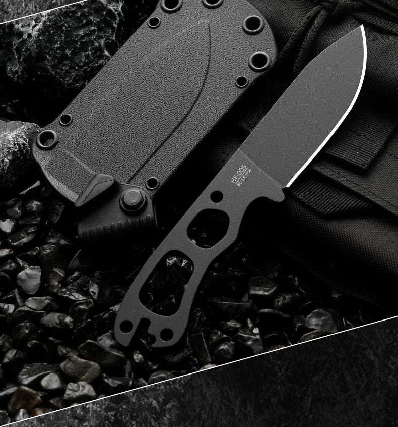 High Quality Multifunctional Outdoor Survival Knife-black / Italy