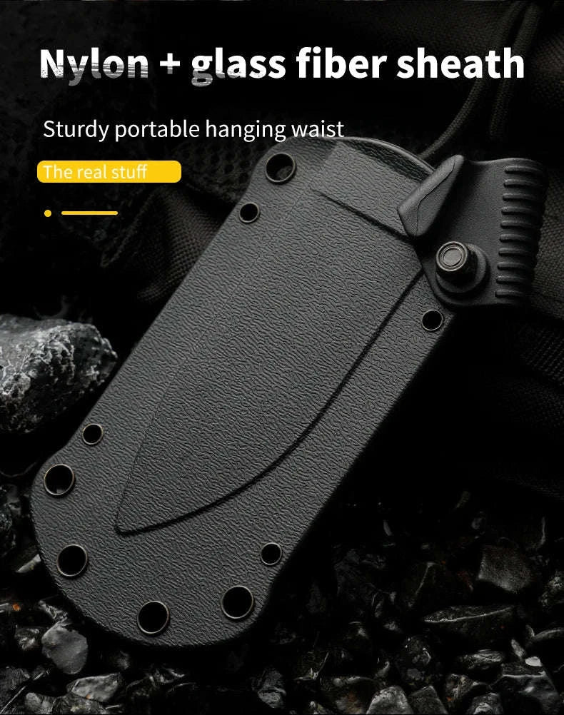 High Quality Multifunctional Outdoor Survival Knife-black / Italy