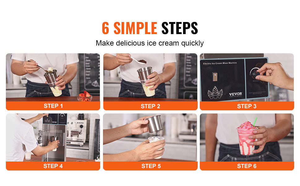 High-Speed Ice Cream Blender Mixer with Speed Adjustment-400W / Poland