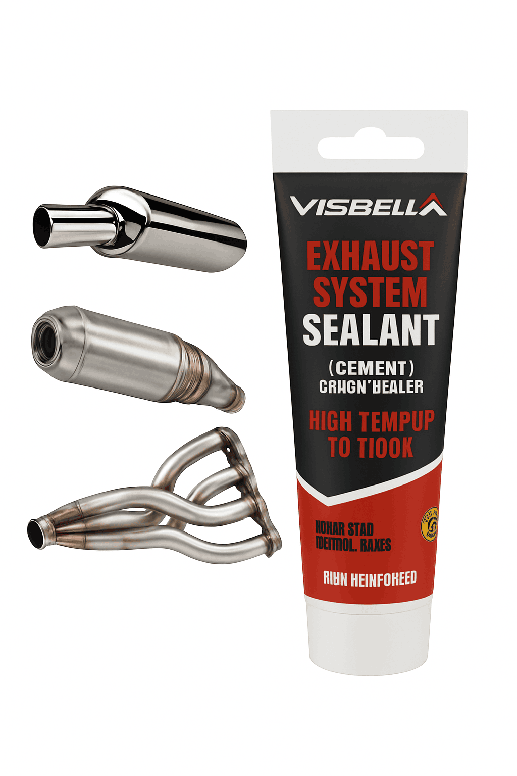 High Temperature Exhaust Pipe Sealant Paste for Car and Motorcycle Repair-3pcs 150g