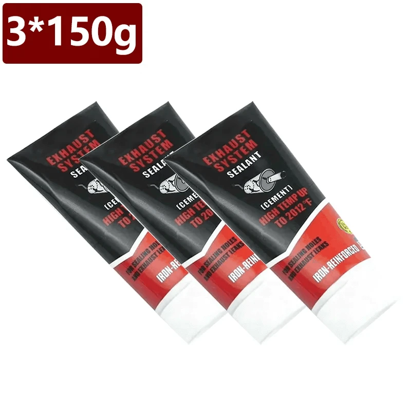 High Temperature Exhaust Pipe Sealant Paste for Car and Motorcycle Repair-3pcs 150g