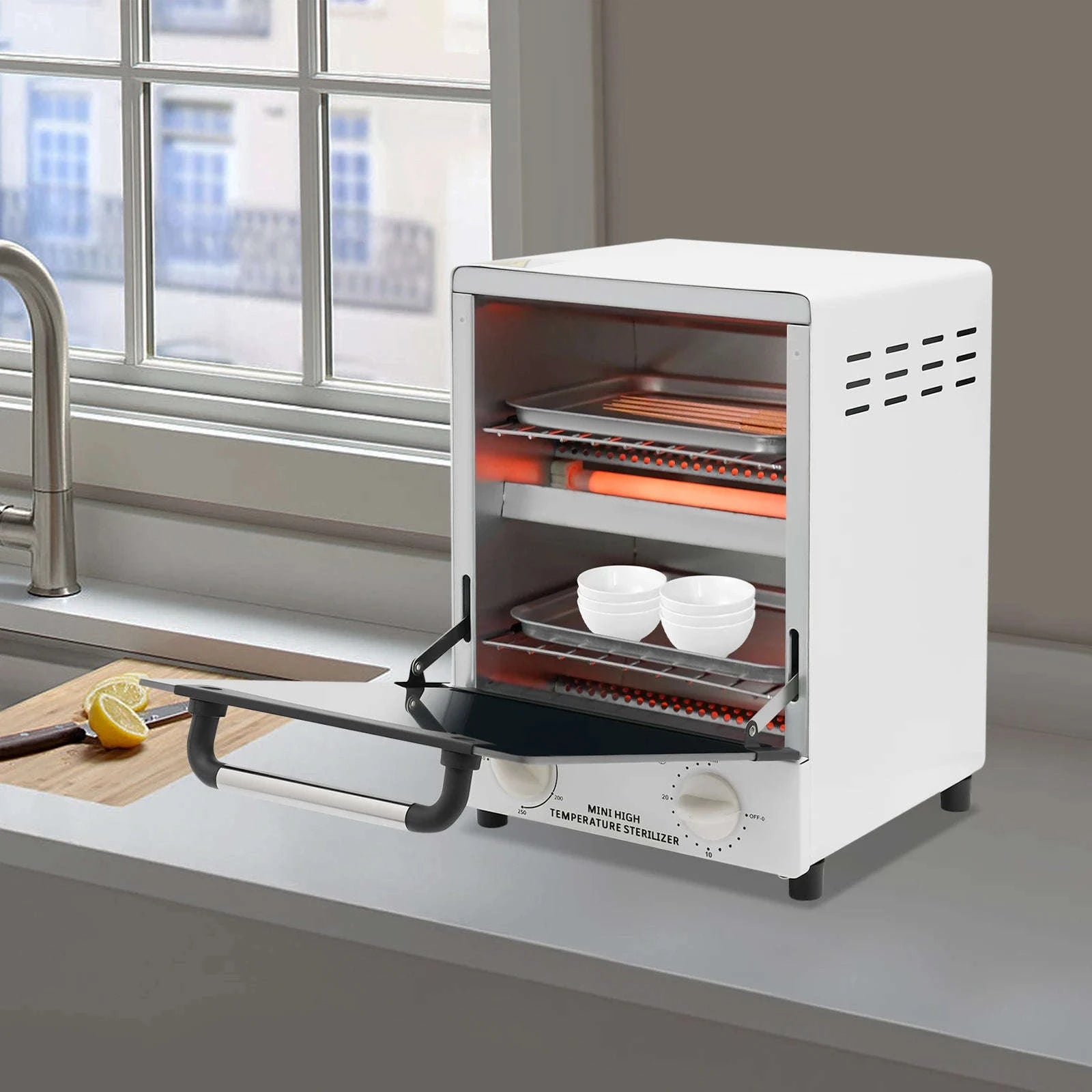 High Temperature Sterilizer 12L with Temperature Control Timer and 2 Trays-United States