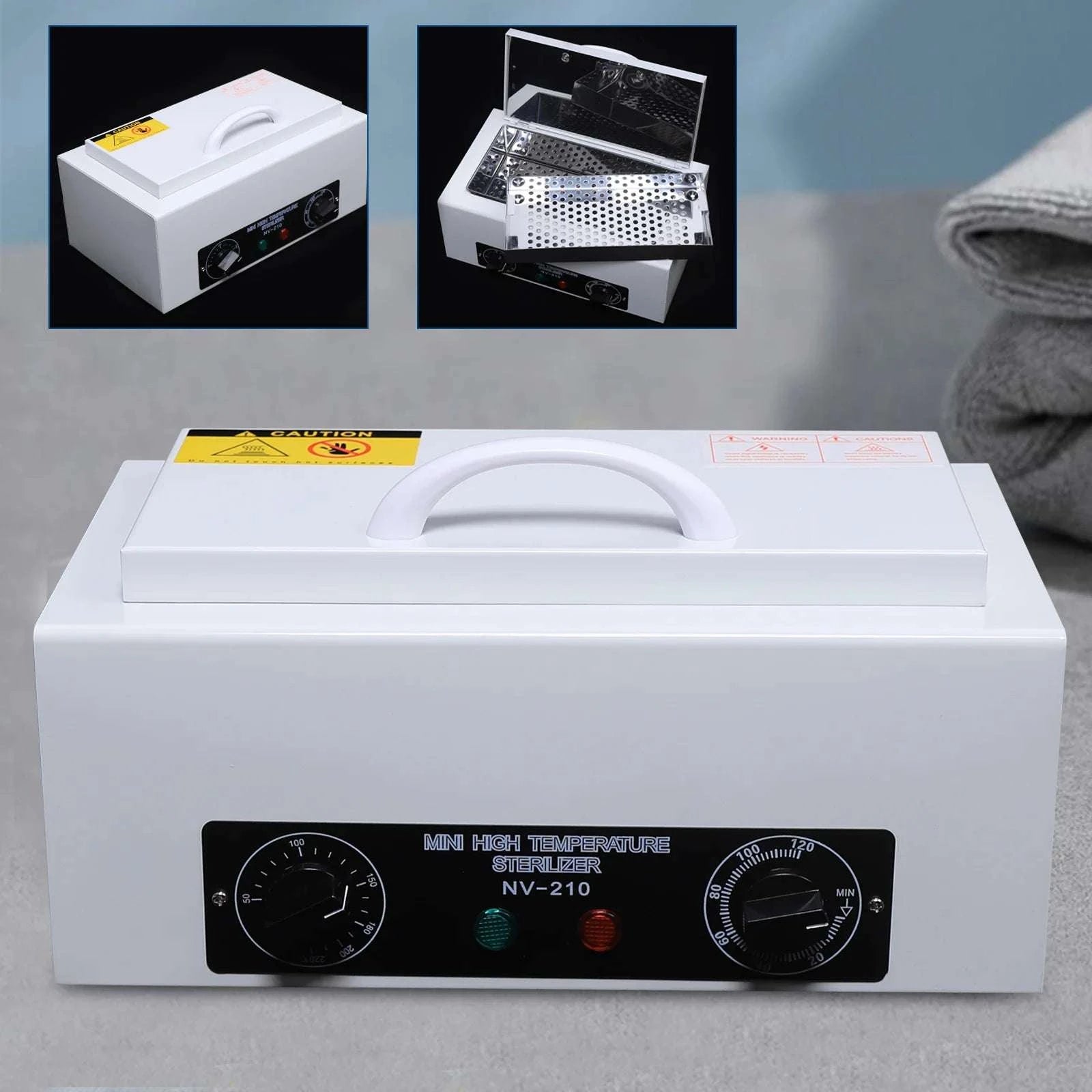 High Temperature Sterilizer Box for Tools & Utensils with Timer-WHITE / United States