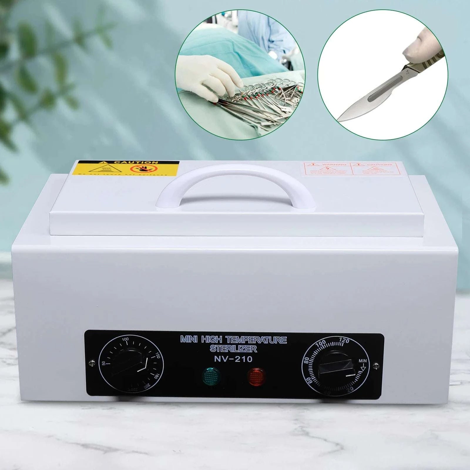 High Temperature Sterilizer Box for Tools & Utensils with Timer-WHITE / United States